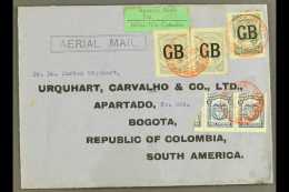 SCADTA 1925 (8 Oct) Cover From England Addressed To Bogota, Bearing Colombia 3c Pair And SCADTA 1923 20c (x2)... - Colombia