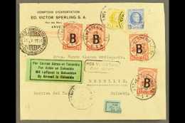 SCADTA 1928 (25 Apr) Cover From Belgium Addressed To Medellin, Bearing Belgium 1f & 1.75f And SCADTA 1923 15c... - Colombia