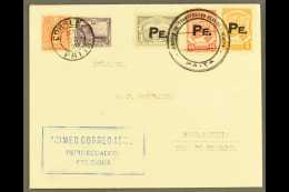 SCADTA 1928 (22 Oct) First Flight Cover From Peru Addressed To Barranquilla, Bearing Peru 2c & 10c Stamps Tied... - Colombia