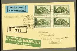 SCADTA 1937 (18 March) Registered Airmail Cover From Liechtenstein Addressed To Bogota, Bearing Liechtenstein 35rp... - Colombia