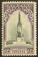 1933 2s6d Black & Violet Centenary - Battle Memorial, SG 135, Fine Mint, Very Fresh. For More Images, Please... - Falkland