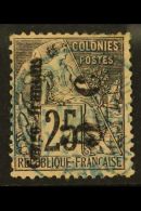 CONGO 1891 5c On 25c, Small "o", Reading Upwards, Yv 4a, Fine Used. For More Images, Please Visit... - Other & Unclassified