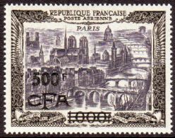 REUNION 1951 500f On 1000f Paris Air Stamp, SG 332 (Yvert 51), Very Fine Never Hinged Mint. Fresh! For More... - Other & Unclassified