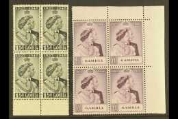 1948 Silver Wedding Pair, SG 164/5, Superb Never Hinged Mint Marginal Blocks Of 4. (8 Stamps) For More Images,... - Gambia (...-1964)
