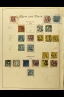 THURN & TAXIS 1852-1866 USED OLDE TYME COLLECTION WITH EXCELLENT CANCELLATION INTEREST Arranged On Three Album... - Altri & Non Classificati