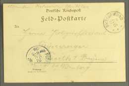 SOUTH WEST AFRICA 1904 (22 Apr) Stampless Feldpost Card To Germany Showing A Fine "SWAKOPMUND" Cds Postmark With... - Altri & Non Classificati