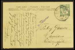 SOUTH WEST AFRICA 1909 (21 Sep) Monochrome Ppc To Mannheim, Germany Bearing 5pf Yacht Tied By Fine "OTJIWARARONGO"... - Other & Unclassified