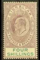 1903 (wmk CA) KEVII 4s Dull Purple And Green, SG 53, Very Fine Mint. For More Images, Please Visit... - Gibraltar