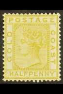 1876-84 (wmk CC) ½d Olive-yellow, SG 4, Fine Mint. For More Images, Please Visit... - Gold Coast (...-1957)