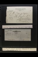 1858-69 REGISTERED LETTER RECEIPTS A Group Of Early Receipts With 1858 For A Letter From Rathmines To Shrewsbury,... - Altri & Non Classificati