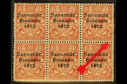 1922-23 1½d Red-brown With Thom Three Line Overprint, SG 54, With "PENCF" Corrected Variety, From Plate 12b... - Other & Unclassified