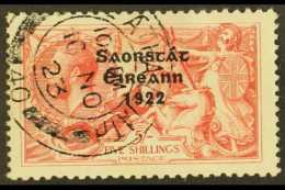 1922-23 5s Rose-carmine, SG 65, Fine Used With Fully Dated Cds. For More Images, Please Visit... - Other & Unclassified