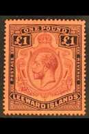 1921-32 £1 Purple & Black / Red, SG 80, Fine Mint Bearing An Unlisted Damage To Scroll Variety For More... - Leeward  Islands
