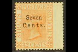 1879 7c On 32c Pale Red, SG 21, Fine And Fresh Mint. For More Images, Please Visit... - Straits Settlements