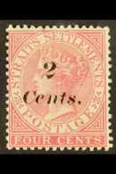 1883 2c On 4c Rose, SG 61, Fresh Mint. For More Images, Please Visit... - Straits Settlements