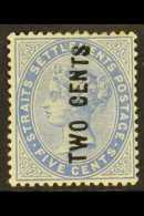 1884 2c On 5c Blue, All Narrow Letters, SG 76, Fine And Fresh Mint. For More Images, Please Visit... - Straits Settlements