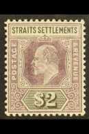 1902 $2 Dull Purple And Black, Wmk CA, SG 120, Very Fine And Fresh Mint. For More Images, Please Visit... - Straits Settlements