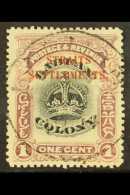 1906 1c Black And Purple Of Labuan, Overprinted, SG 141, Superb Used. For More Images, Please Visit... - Straits Settlements