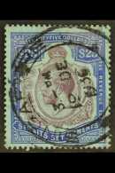 1921 - 33 $25 Purple And Blue On Blue, Wmk Script, SG 240b, Very Fine Used. For More Images, Please Visit... - Straits Settlements