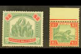 FMS 1922-34 Both $2, SG 78/79, Very Fine Mint, The Tiger Never Hinged. (2) For More Images, Please Visit... - Other & Unclassified