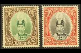 KEDAH 1937 Sultan Halimshah $2 & $5, SG 67/68 Very Fine Mint (2 Stamps) For More Images, Please Visit... - Other & Unclassified