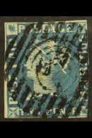 1848-59 2d Blue Early Impression (position 2), SG 8, Fine Used With 3 Clear Margins, Just Into The Frame At Right.... - Maurice (...-1967)