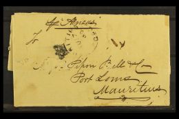 1850 (25 June) EL From Calcutta To Port Louis Endorsed "Per Arneus" With Fair Mauritius / GPO Crowned Circle... - Mauritius (...-1967)