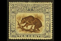 1897 10c Brown And Slate Lilac "Sun Bear, SG 104, Very Fine And Fresh Mint. For More Images, Please Visit... - Borneo Del Nord (...-1963)