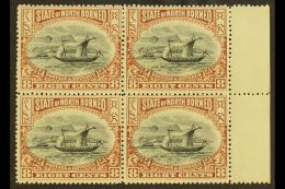 1897-1902 8c Black And Brown Perf 14½-15, SG 103a, Very Fine Right Marginal BLOCK OF FOUR, The Stamps NEVER... - Borneo Del Nord (...-1963)