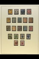 1856-1878 ATTRACTIVE USED COLLECTION In Hingeless Mounts On Leaves, Inc 1856-60 King Set, 1863-64 Lion Set (2s... - Altri & Non Classificati