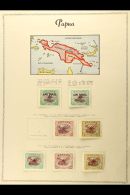 1929-39 Fine Mint Air Post Stamps On A Printed Album Page, Includes A Range Of 1929-20 Overprinted Issues, 1938... - Papua Nuova Guinea