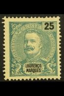 LOURENCO MARQUES 1898-1901 25r Blue-green "Carlos" Perf 12½, SG 52, Mint Without Gum As Issued For More... - Other & Unclassified