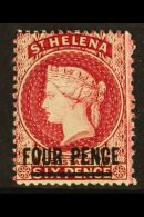 1864-80 4d Carmine Perf 14 X 12½, SG 24, Fresh Mint. For More Images, Please Visit... - Saint Helena Island