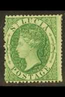 1860 (6d) Green, SG 3, Star Watermark, Very Fine Mint With OG. Lovely (1 Stamp) For More Images, Please Visit... - St.Lucia (...-1978)