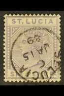 1883-86 6d Lilac Die I, CA Wmk, SG 35, Fine Cds Used For More Images, Please Visit... - St.Lucia (...-1978)