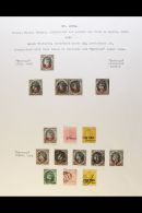 POSTAL FISCAL STAMPS 1883-1885 (SG F21/28) Mint And Used Collection On Album Pages. With Various Mint/unused/used... - St.Lucia (...-1978)