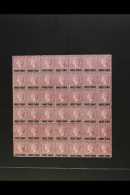 1897 3d On 1d Mauve, SG 63, Very Fine Mint BLOCK OF FORTY-TWO (7 X 6), Most Stamps Never Hinged. The Third Row Of... - St.Vincent (...-1979)