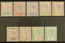 1899 Definitives Complete Set, SG 67/75, Fine Fresh Mint. (9 Stamps). For More Images, Please Visit... - St.Vincent (...-1979)