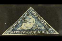 CAPE OF GOOD HOPE 1863-64 4d Steel- Blue Triangular, SG 19c, Very Fine Used With 3 Neat Margins, Light Barred... - Unclassified