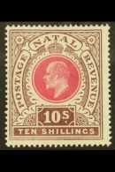 NATAL 1902 KEVII 10s Deep Rose And Chocolate, SG 141,fine Fresh Mint. For More Images, Please Visit... - Unclassified