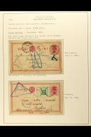 ORANGE FREE STATE BRITISH OCCUPATION 1900 Interesting Collection Of Various Used Postal Stationery Postcards With... - Unclassified