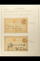 ORANGE FREE STATE POSTAL CARDS 1884-1898 Interesting Collection Of Various Used Postal Stationery Cards Written Up... - Unclassified
