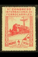 1930 4p Carmine, Railway Congress, SG 545, Very Fine Mint. For More Images, Please Visit... - Otros & Sin Clasificación