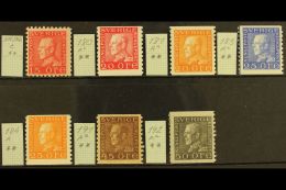 1921-36 King Gustaf V Fine Never Hinged Mint All Different Group, Comprising 1921-36 15o Red Perf 9¾ Type I... - Other & Unclassified