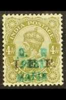 MAFIA ISLAND 1915-16 India KGV Opt'd "I.E.F" 4a Bearing Bluish Green "G R Post Mafia" Hand Struck Overprint, SG... - Tanganyika (...-1932)