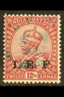 MAFIA ISLAND 1915-16 India KGV Opt'd "I.E.F" 12a Bearing Bluish Green "G R Post Mafia" Hand Struck Overprint, SG... - Tanganyika (...-1932)