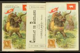 1908 Stamp Designs On Advertising Cards, ALL Different, Seldom Seen (3 Cards) For More Images, Please Visit... - Thailand