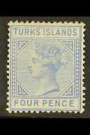 1881 4d Ultramarine, SG 50, Fine Mint. For More Images, Please Visit... - Turks And Caicos