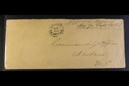 1861 OFFICIAL COVER WITH PROVISIONAL POSTMASTER'S HANDSTAMP. 1861 (27 Aug) Stampless Long Envelope Addressed To... - Other & Unclassified