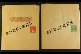 POSTAL STATIONERY 1899-1901 ½a Yellow-green And 1a Carmine Wrappers, Each Overprinted "SPECIMEN", Fine... - Zanzibar (...-1963)